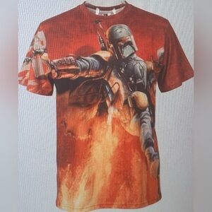 Star Wars Boba Fett Warrior Hunter Graphic  Short Sleeve Men's T-Shirt  Size MD